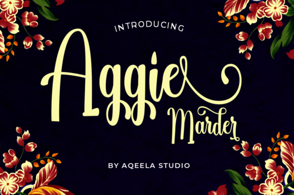 Aggie Marder Script Font for Branding